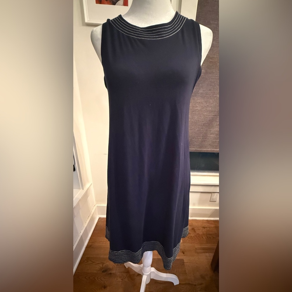 The Loft Outlet Navy Blue & White Nautical Shift. Small Petite.